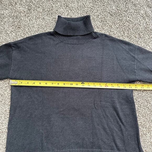 Saks Fifth Avenue dark gray turtleneck knit sweater size S - Picture 8 of 9